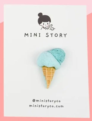 
                      
                        Ice Cream Cone Pin -multi colour-
                      
                    