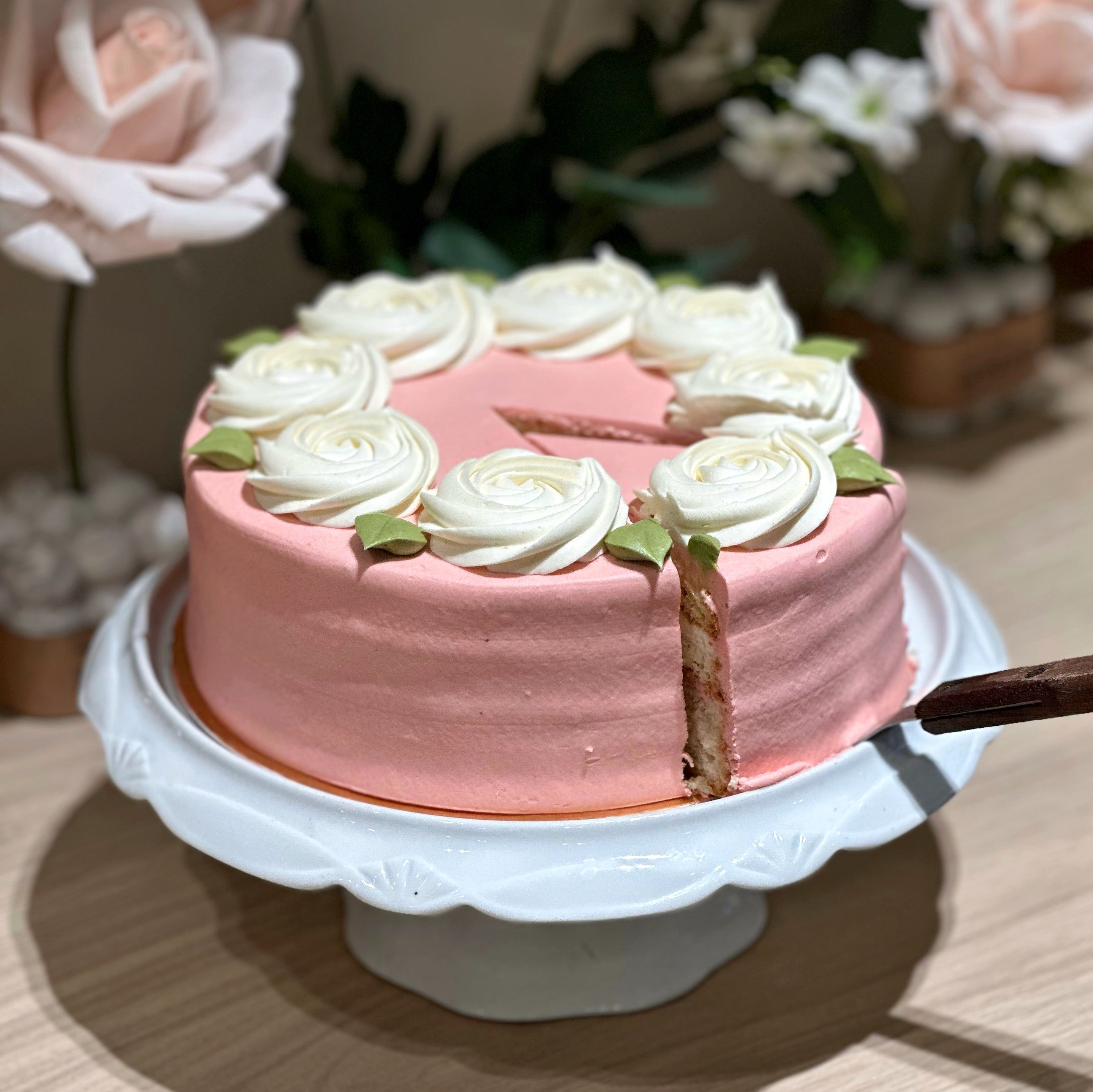 Lychee Strawberry Cake