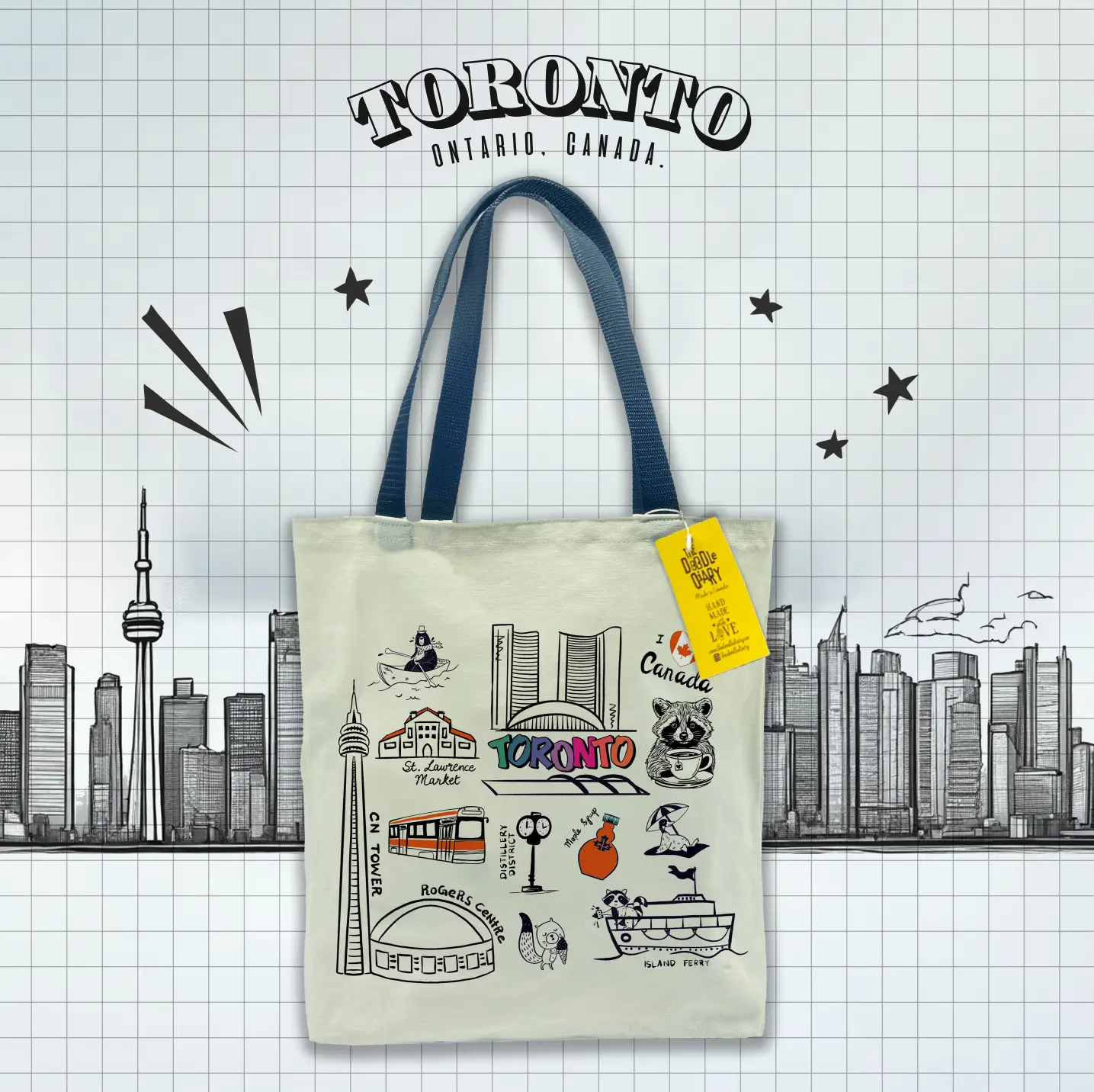 Toronto Icons Canvas Tote bag 🍁