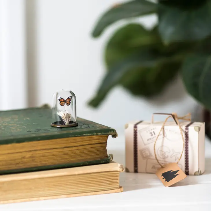 
                      
                        Paper Miniature Butterfly & Book in Glass Dome (more colour options)
                      
                    