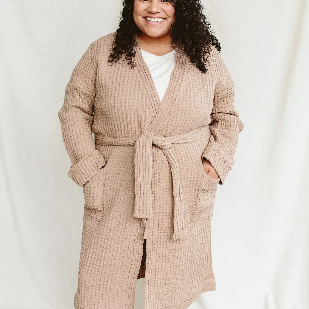 
                      
                        Organic Cotton Waffle Robe - Toffee
                      
                    
